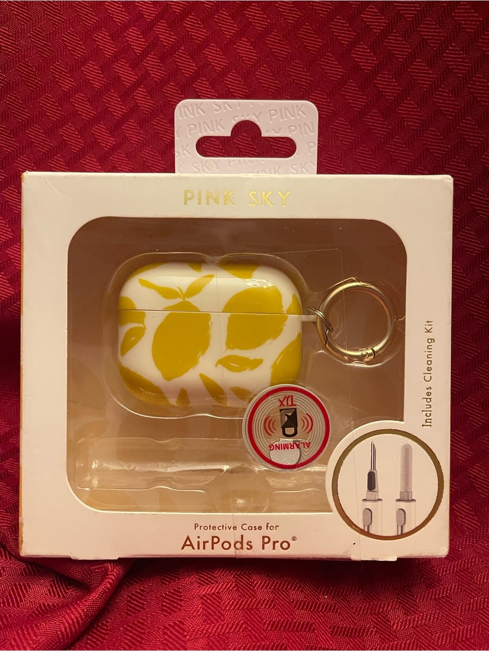 PINK SKY Yellow Leaf AirPods Pro Case with Keyring